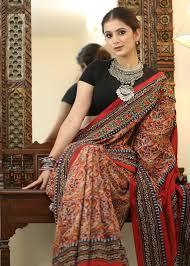 kalamkari print saree